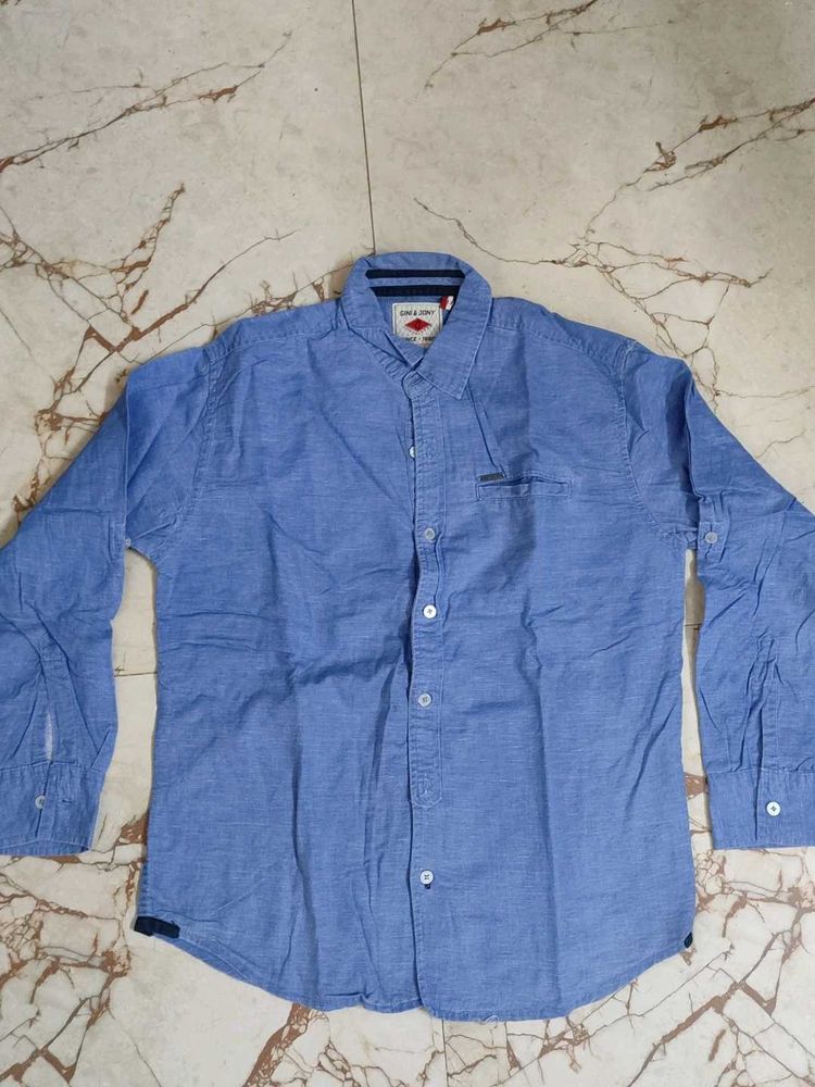 gini &amp; jony Blue Shirt