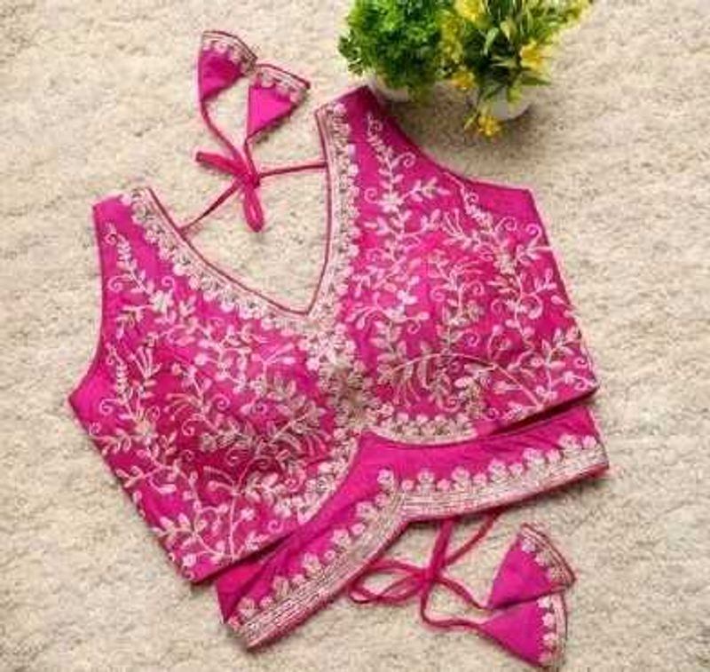 Pink Embroidered Blouse