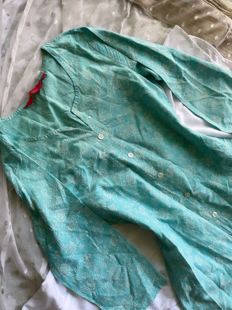 Beautiful Blue Printed Kurta