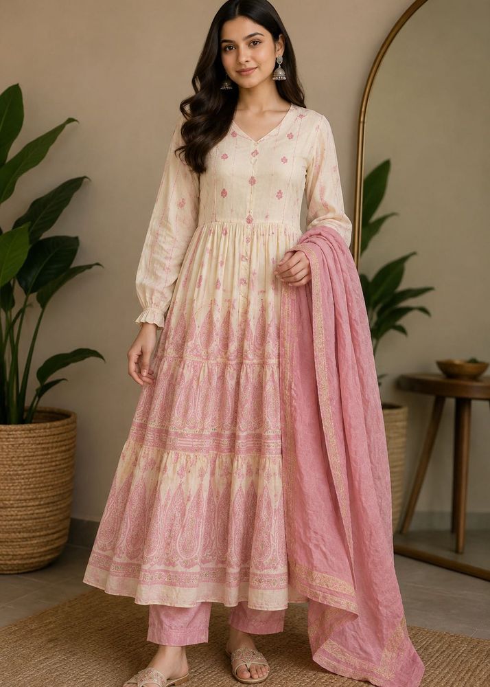 Pink Embroidered Dupatta