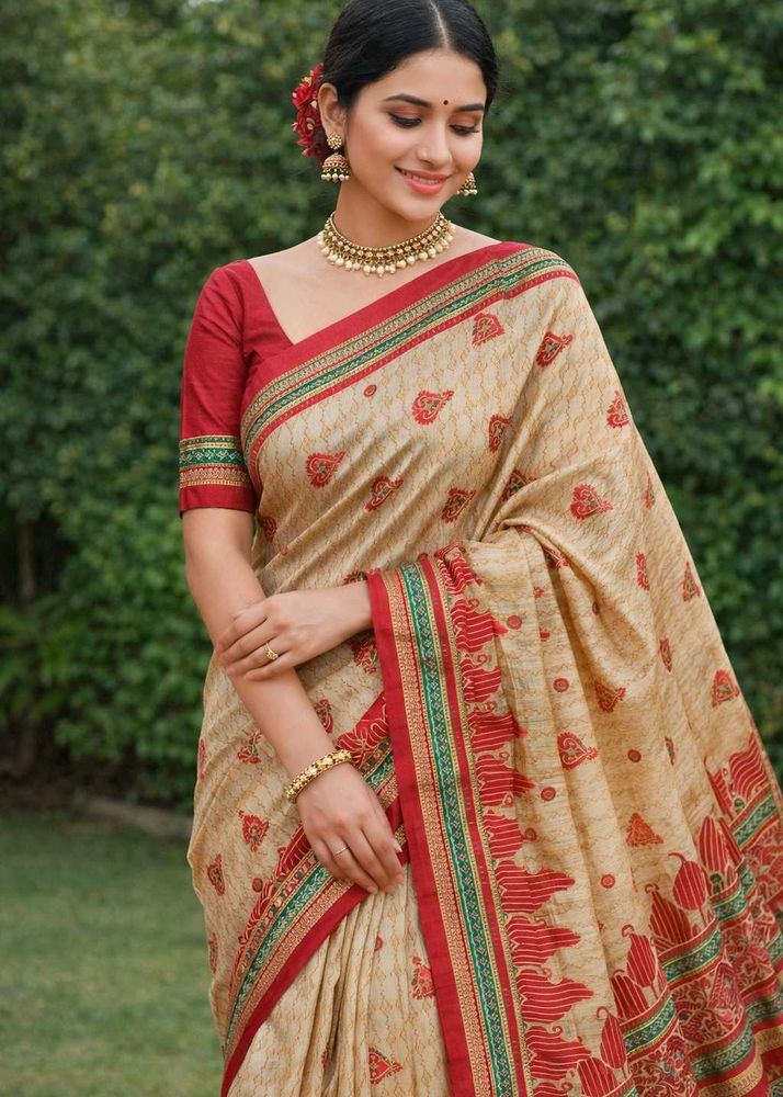 Exquisite Handwoven Saree without blouse