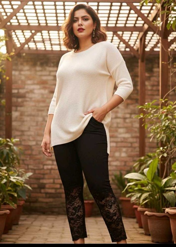 Lace Detail Casual leggings