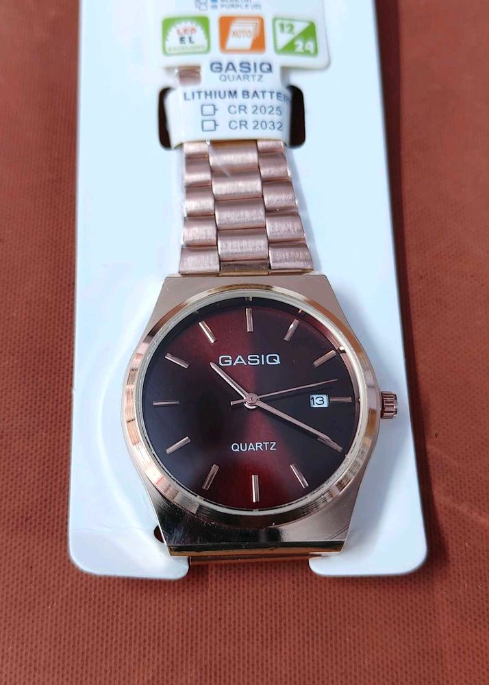 Gasiq Quartz Rose Gold Watch