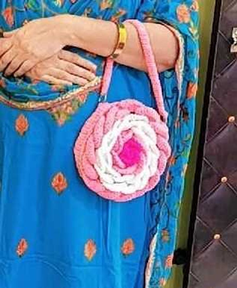 Crochet Flower Handbag