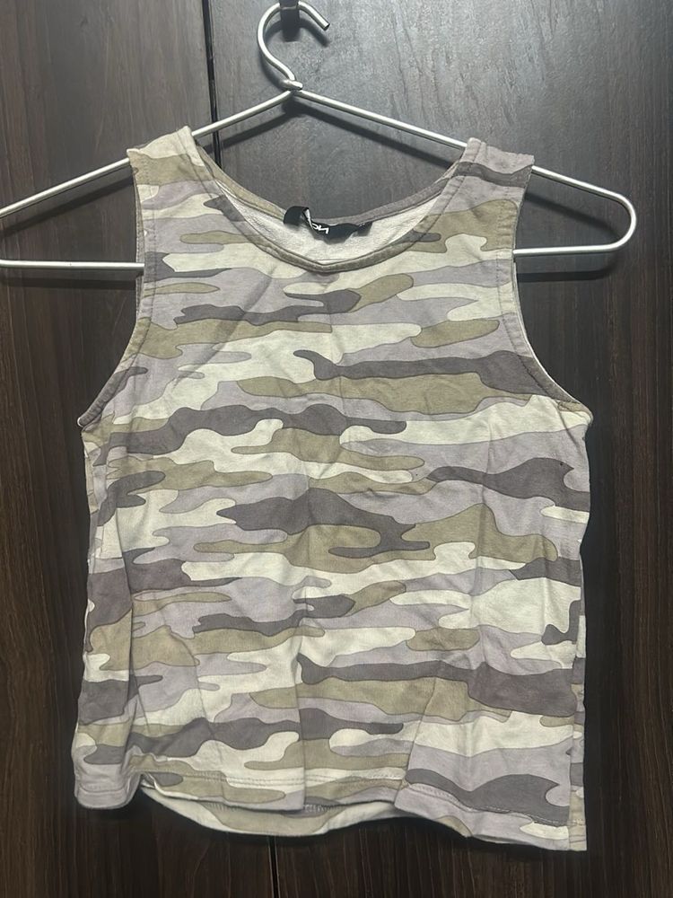 Camouflage Print Tank Top