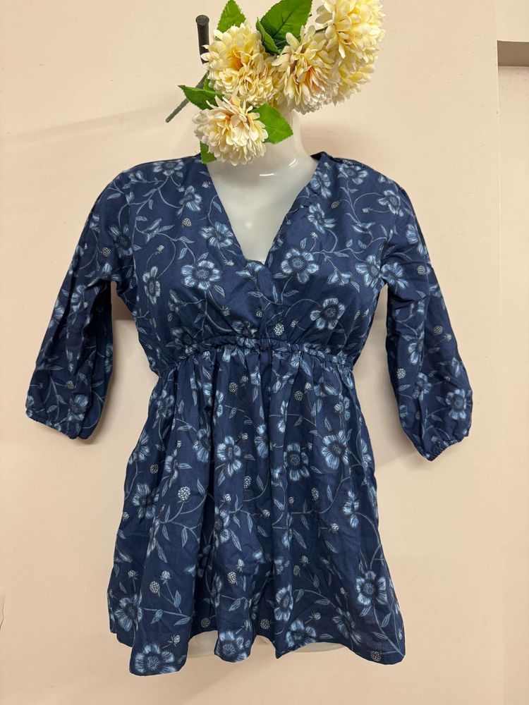 Short Blue Kurti