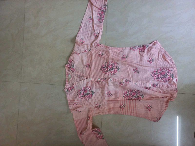 Pretty Pink Floral Kurta Set
