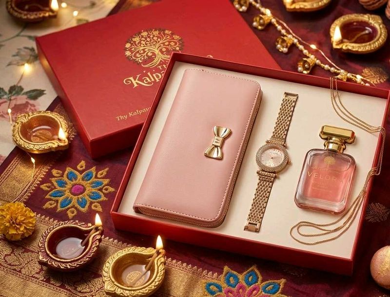 Elegant Gift Set: Watch, Wallet &amp; Perfume
