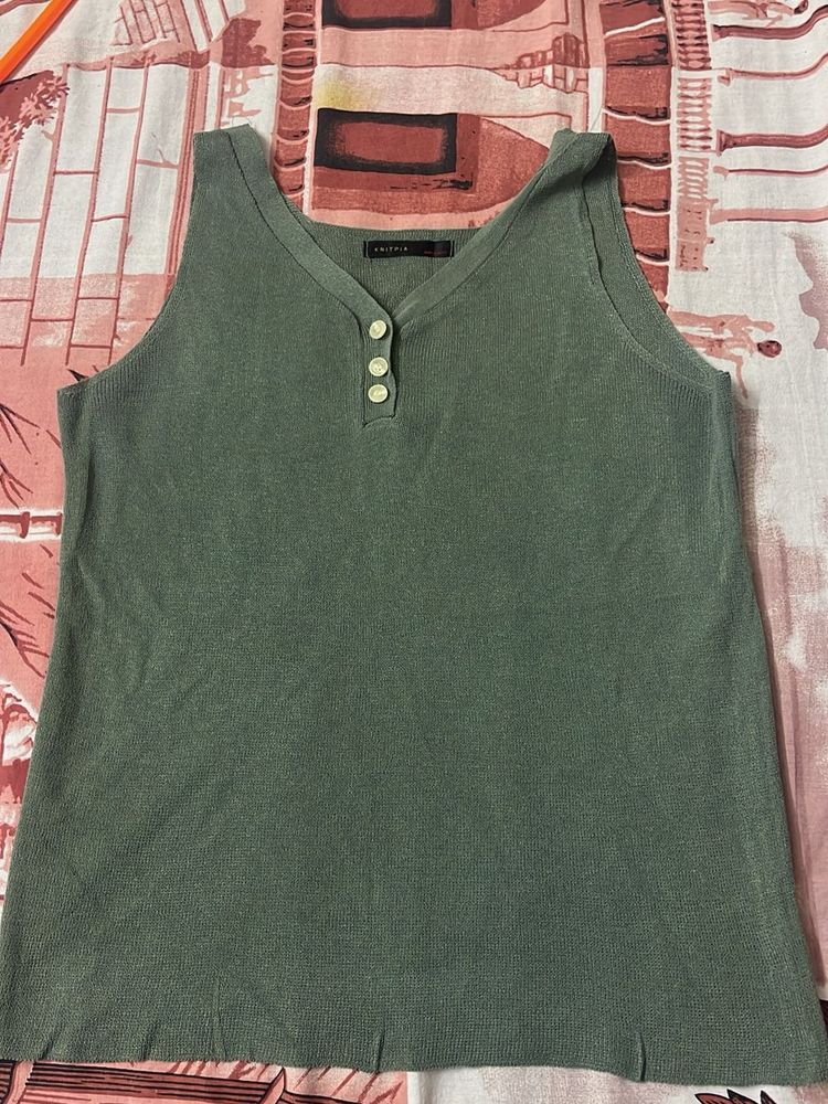 ribbed sea green top