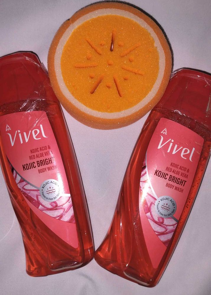 Vivel 1 Body Wash with Exfoliating Sponge