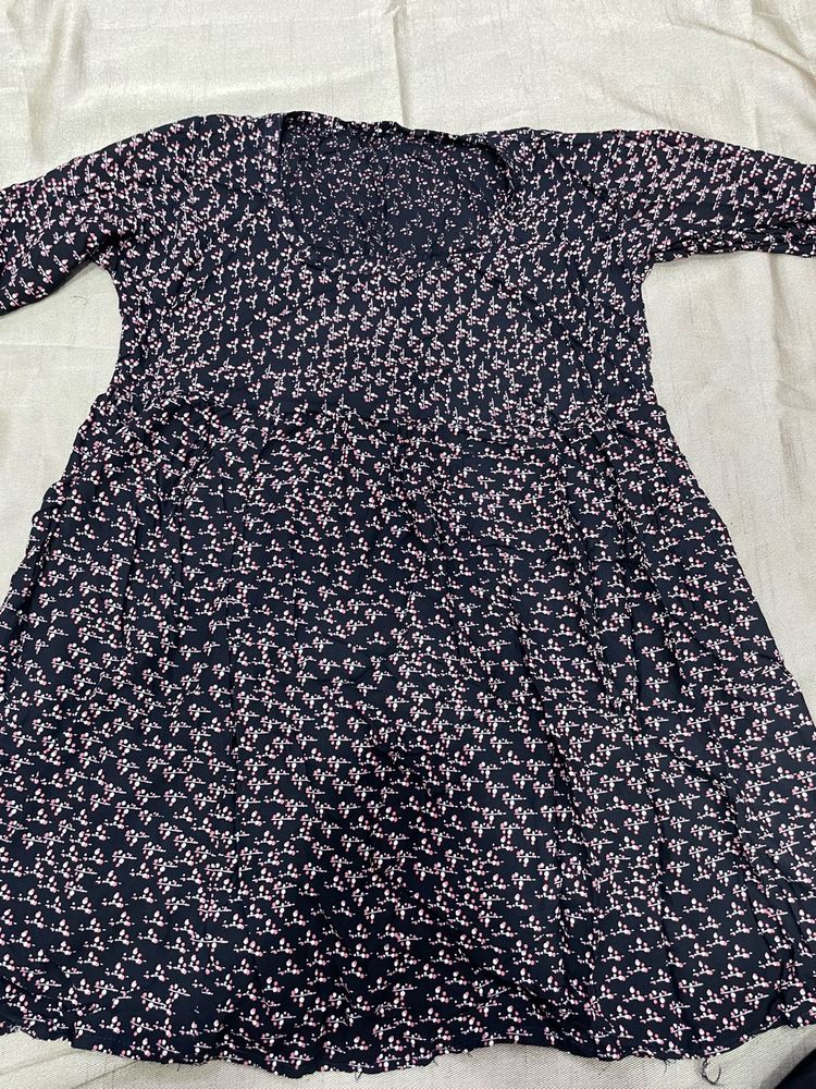 floral printed flared dress for women