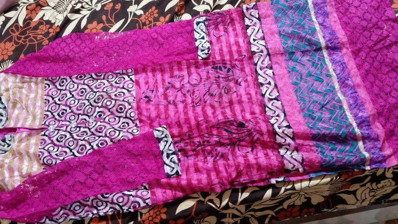 Pink Ethnic Dress Material