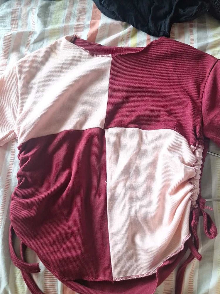 Colorblock Ruched Top