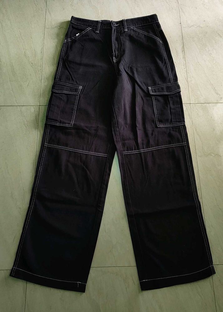 New H&amp;m Wide Cargo Jeans