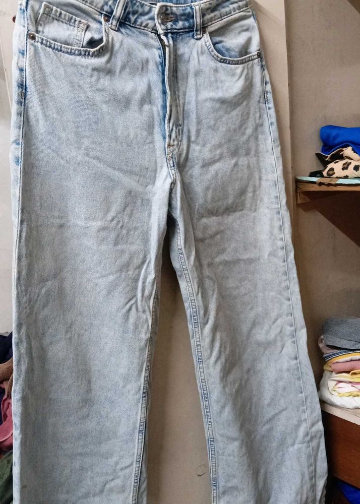 Light Wash Wide Leg Jeans