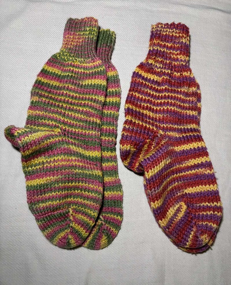 🆕 Hand-knitted Kullu Wool Socks(2 Pairs)