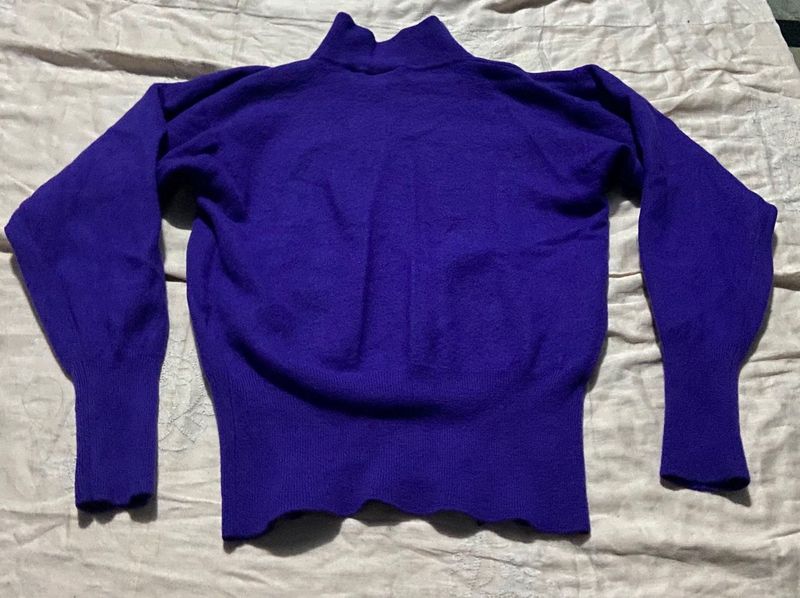 Purple Turtleneck Sweater