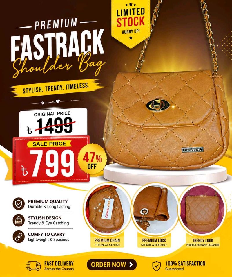Fastrack Premium Quilted Shoulder Bag