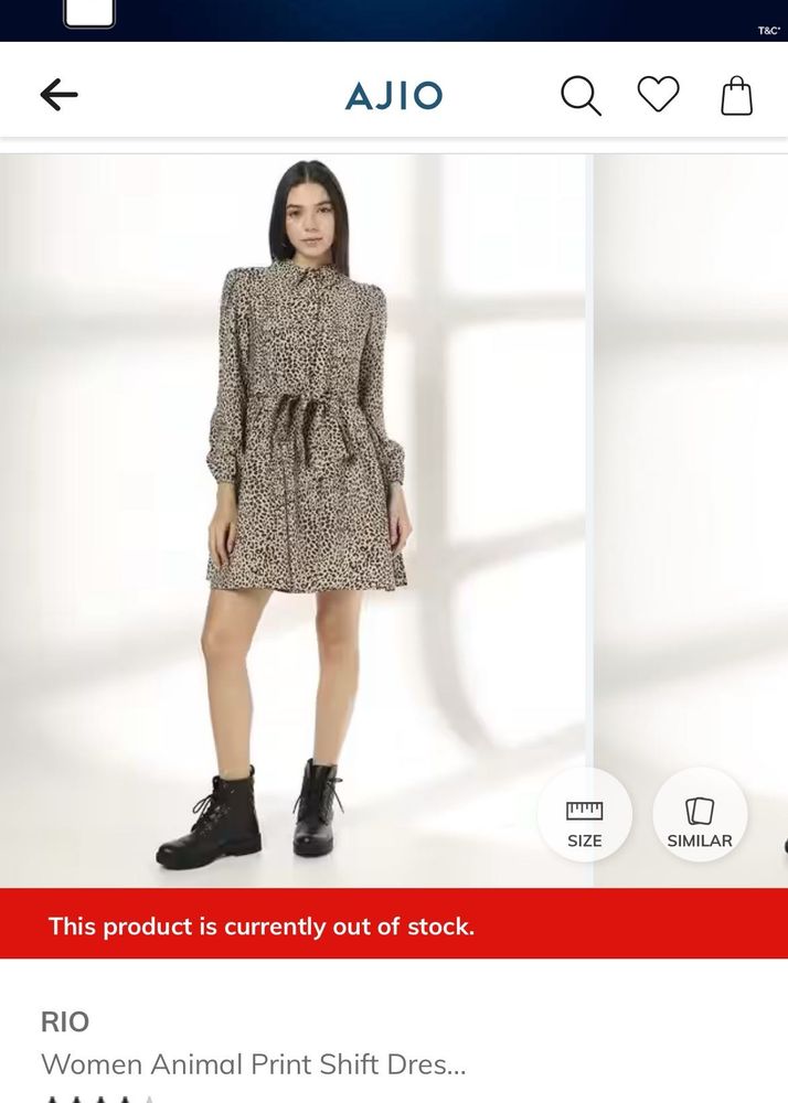 Rio Women Animal Print Shirt Dress