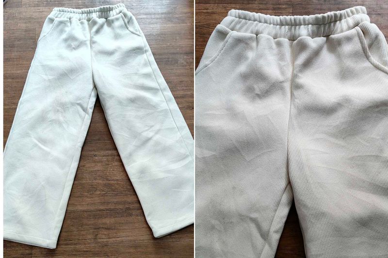 Comfortable Cream Wide Leg Pants