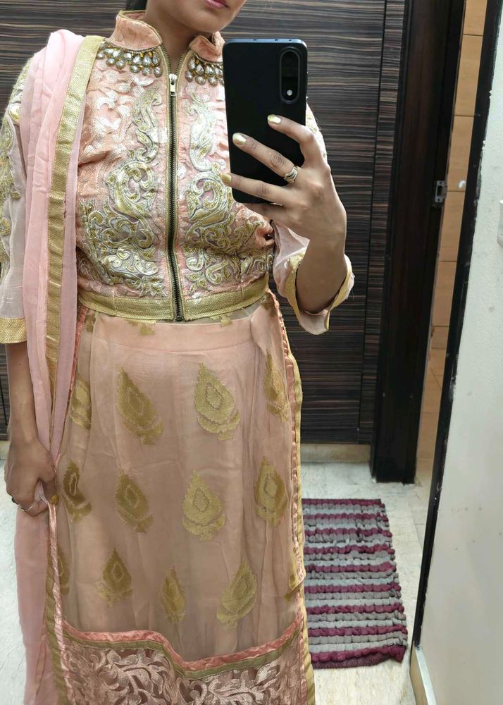 4 peice suit with skirt, undershirt, jacket and du