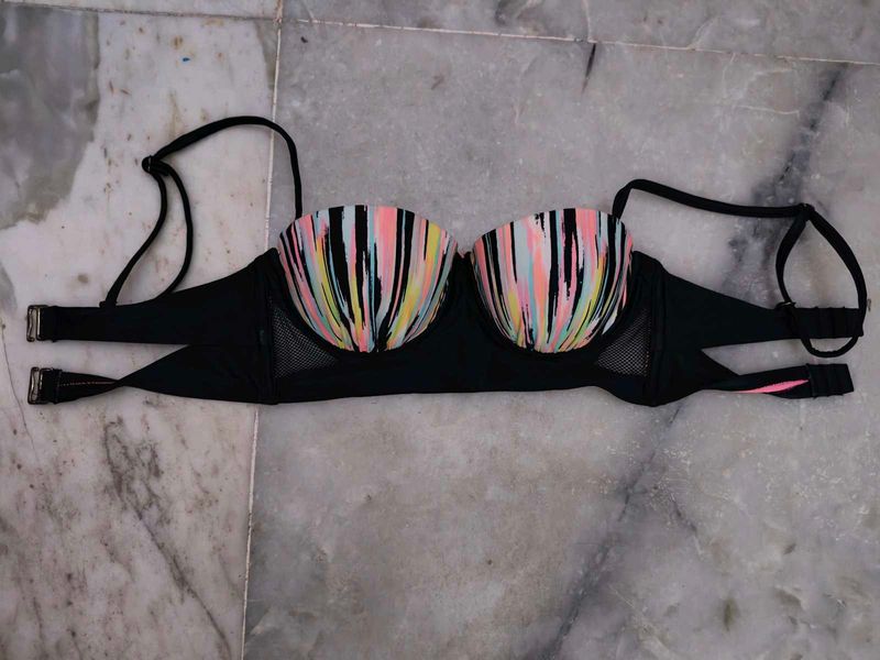 Vibrant Striped Bikini Top