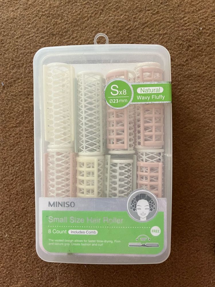 Miniso Small Size Hair Rollers (8 Count)