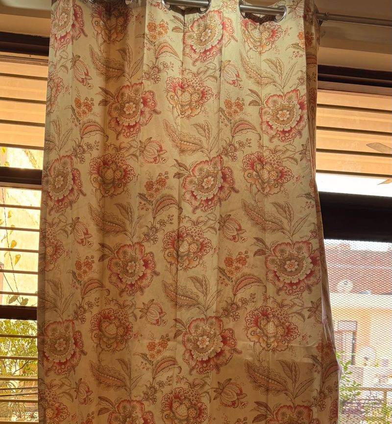 Vintage Floral Fabric Curtain