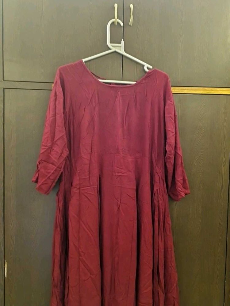 Maroon Casual Dress