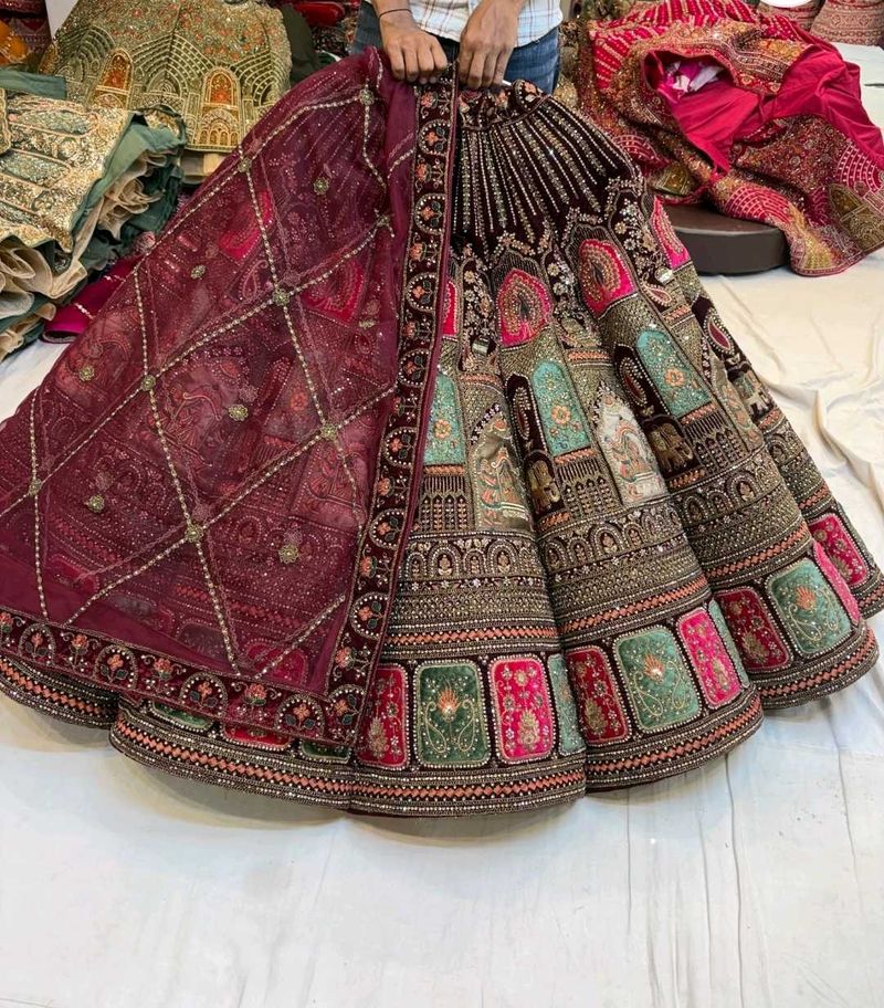 Exquisite Velvet Lehenga Choli Set