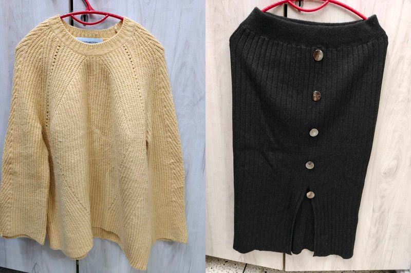 Imported Sweater &amp; Skirt Set