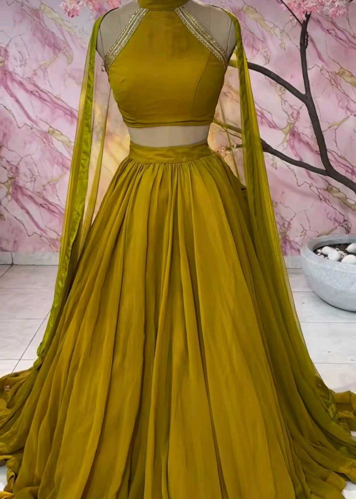 Elegant Mustard Yellow Lehenga Choli