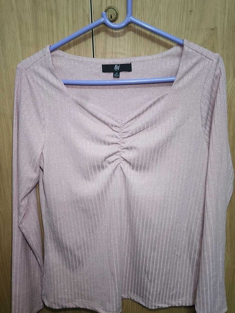 Sparkly Pink Long Sleeve Top