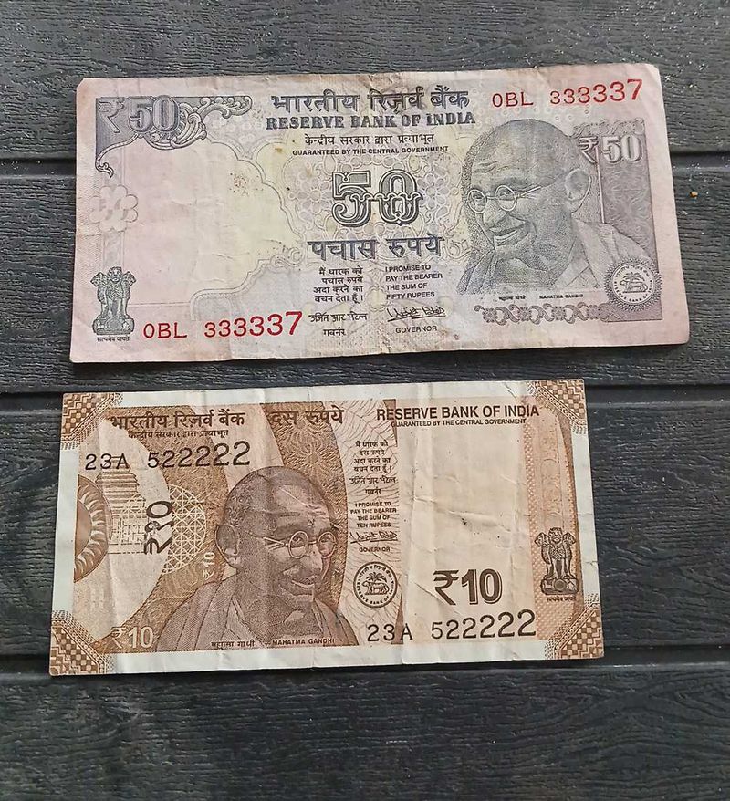 Vip &amp; Semi Vips Number Fifty and Ten Rs Note