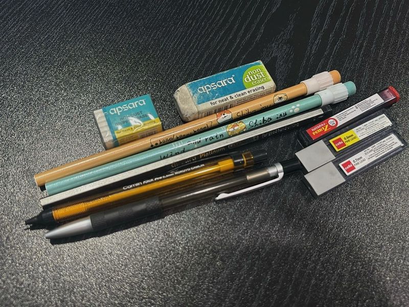 Pencils, Erasers &amp; Leads Set
