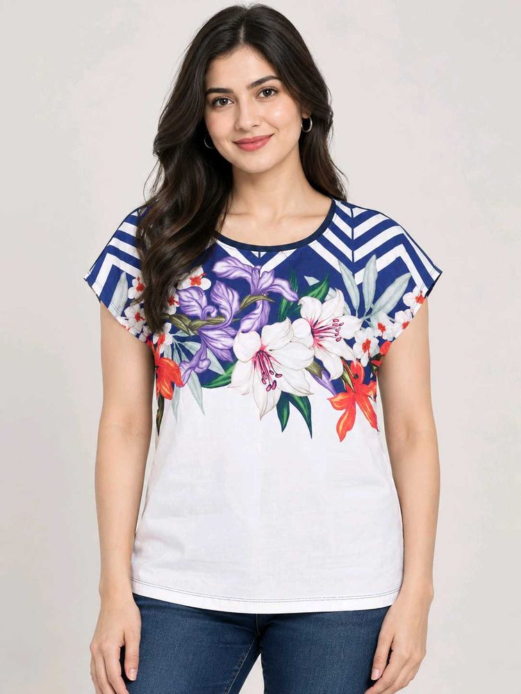 Stylish Floral Print Top