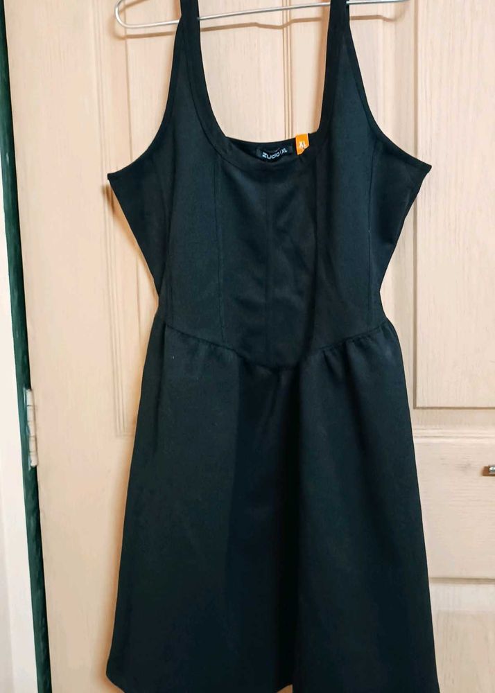 Classic Black Fit and Flare Dress