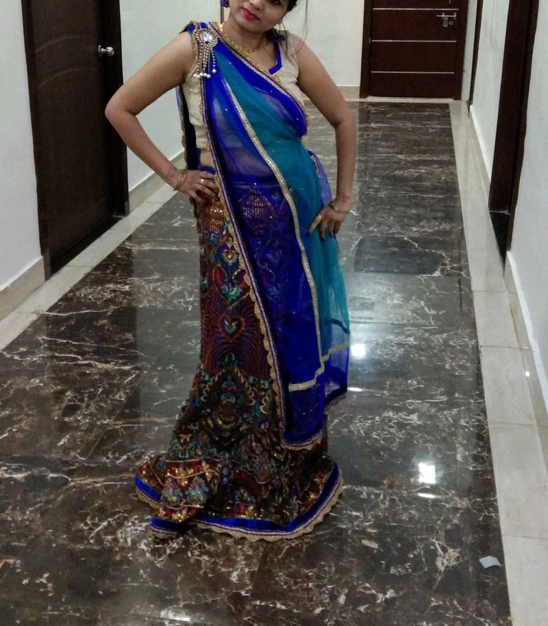 Beautiful Blue &amp; Multicolor Lehenga Choli