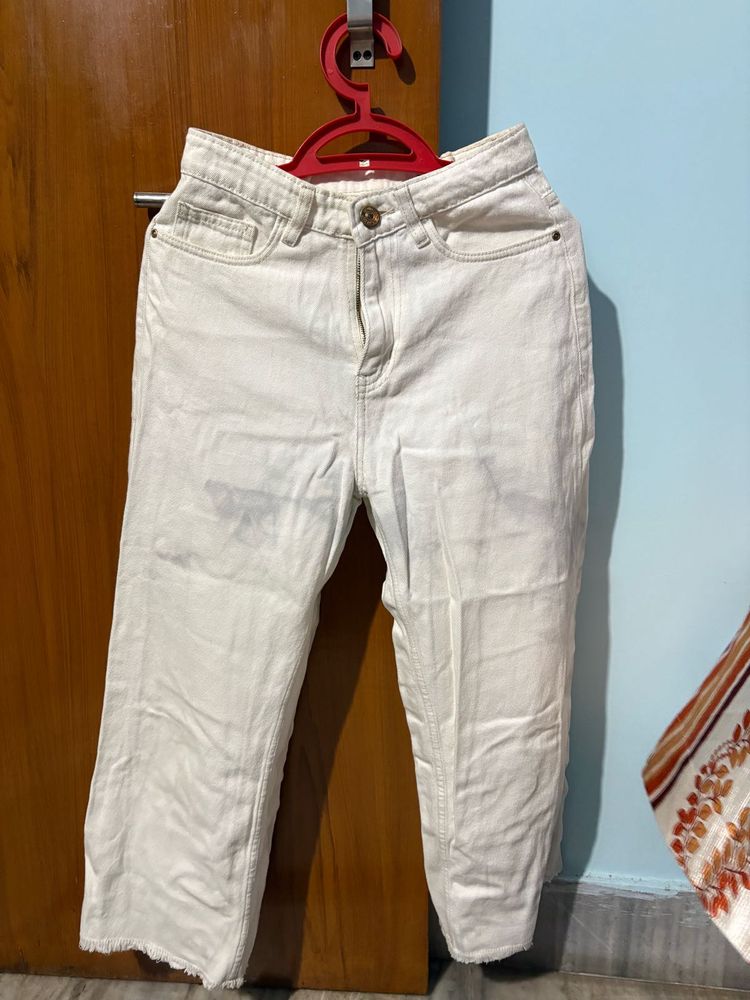 White Wide Leg Jeans