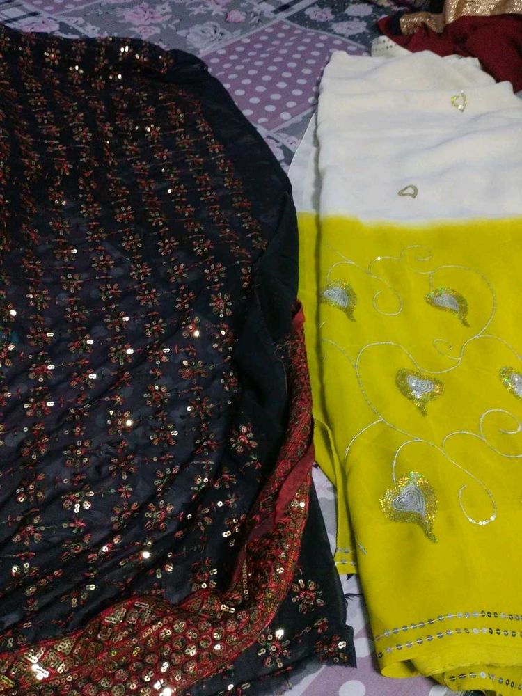 Beautiful Sequined Saree pack 2