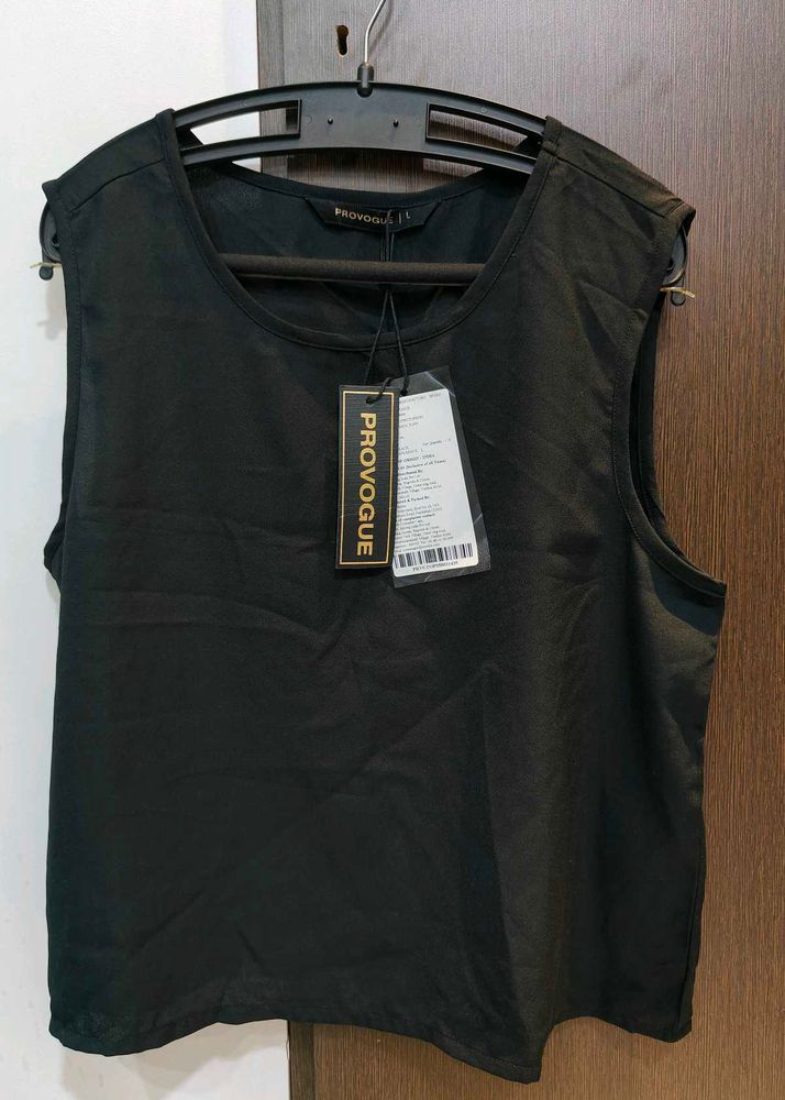 New Provogue Sleeveless Black Top