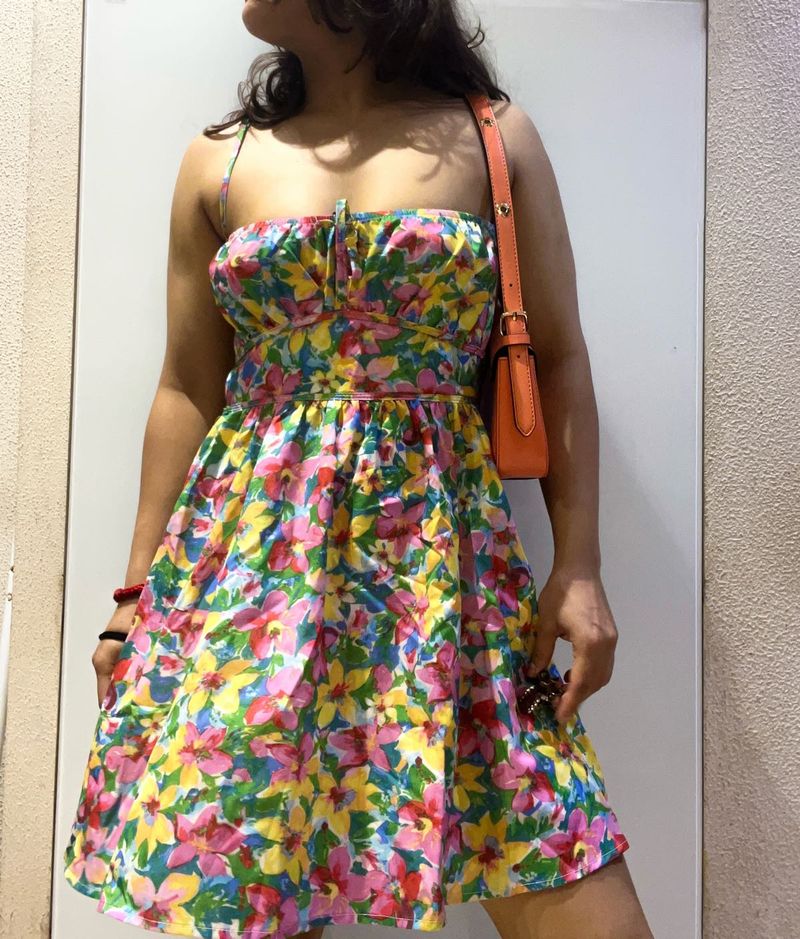 Vibrant Floral Print Sundress