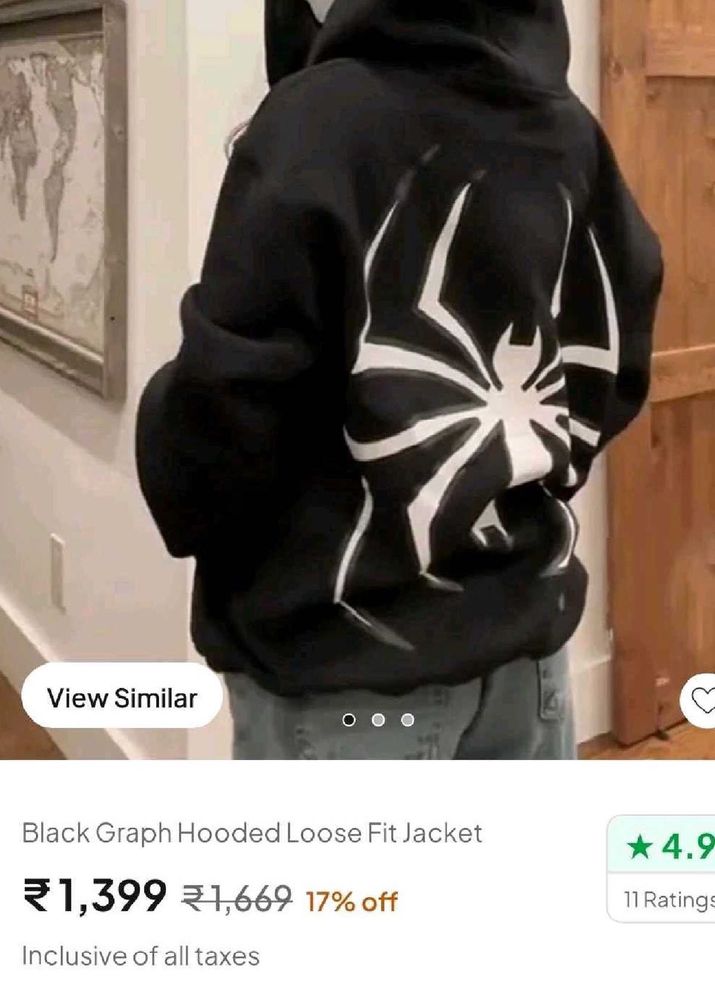 Black Spider Graphic Hoodie