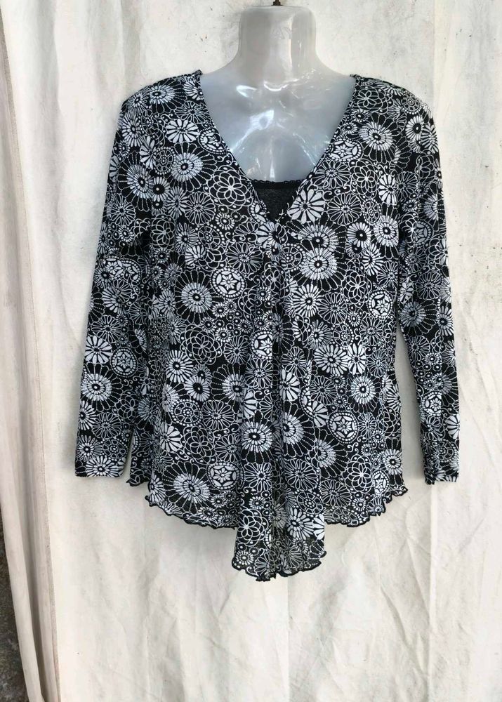 71810. Chic Floral Print Blouse