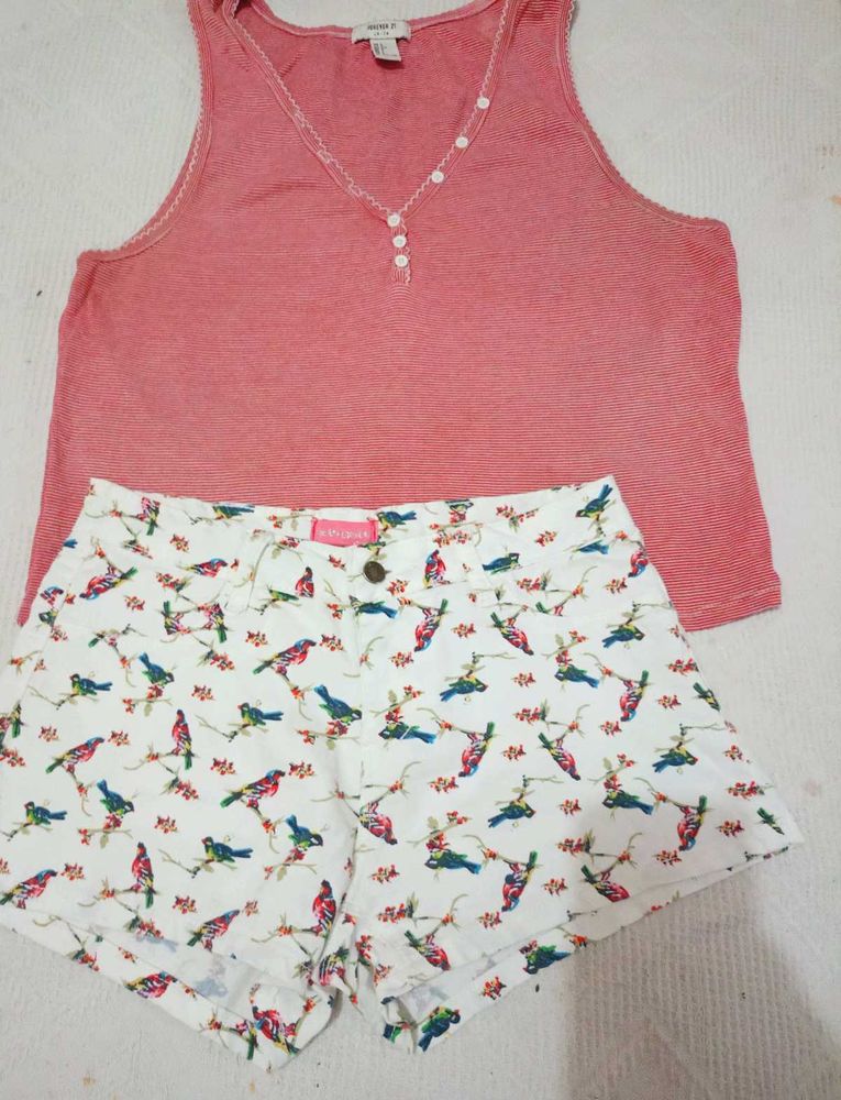 Cute Top &amp; Shorts Set
