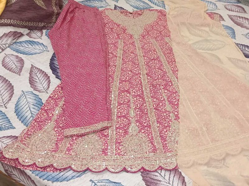 Beautiful Pink anarkali suit