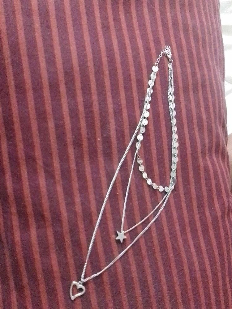 Layered Heart &amp; Star Necklace