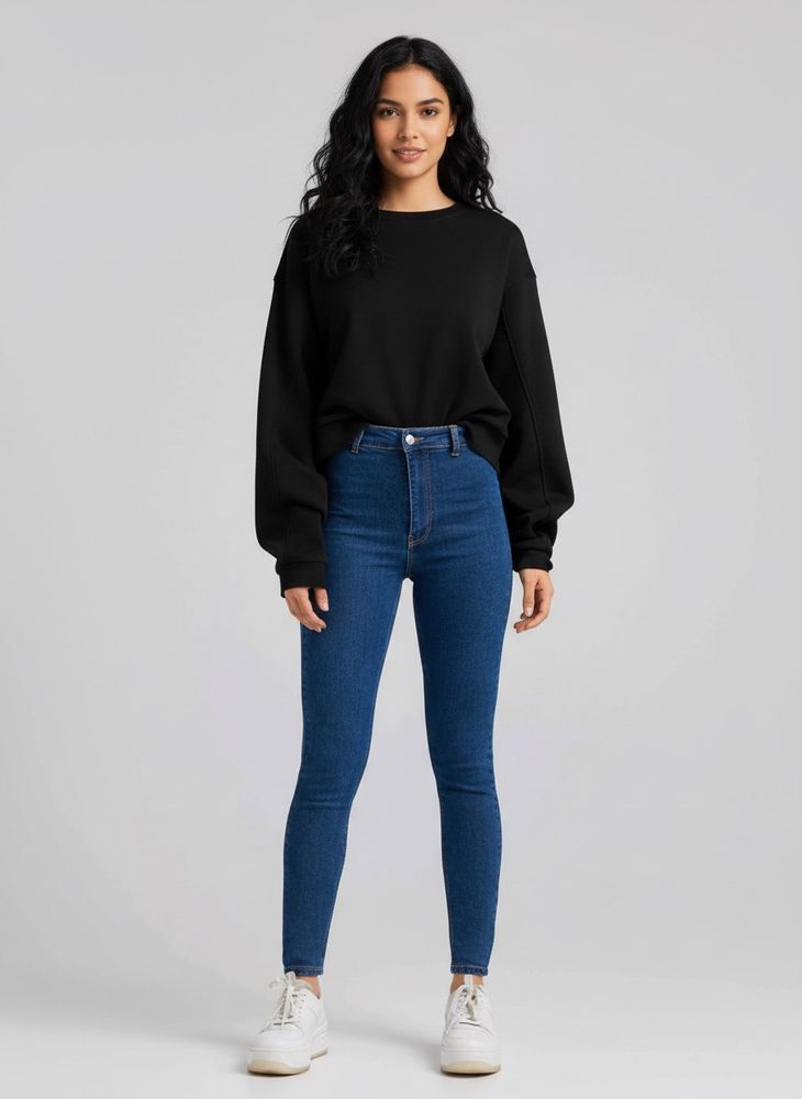 High Waisted Dark Skinny Jeans