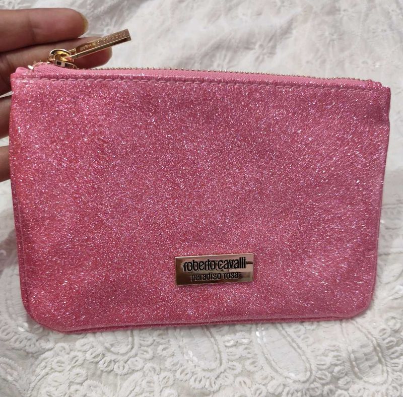 Roberto Cavalli Sparkly Pink Pouch