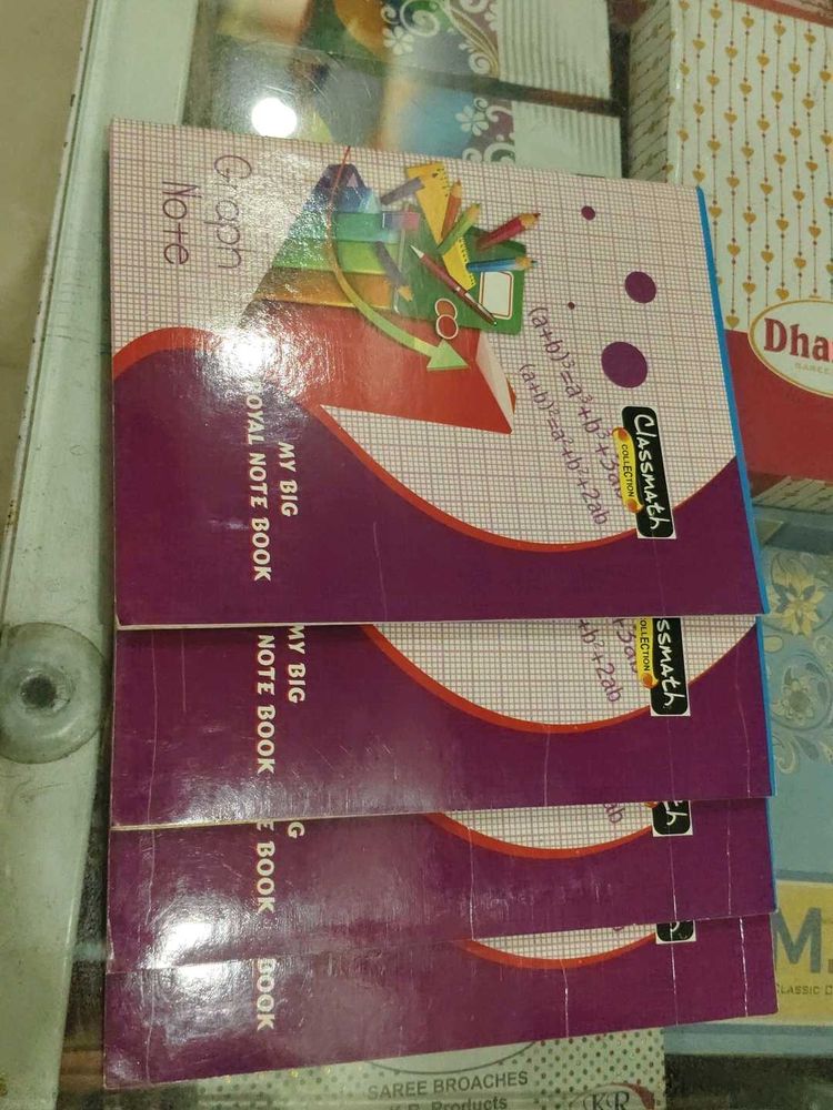 4 Classmate Graph Notebooks Set